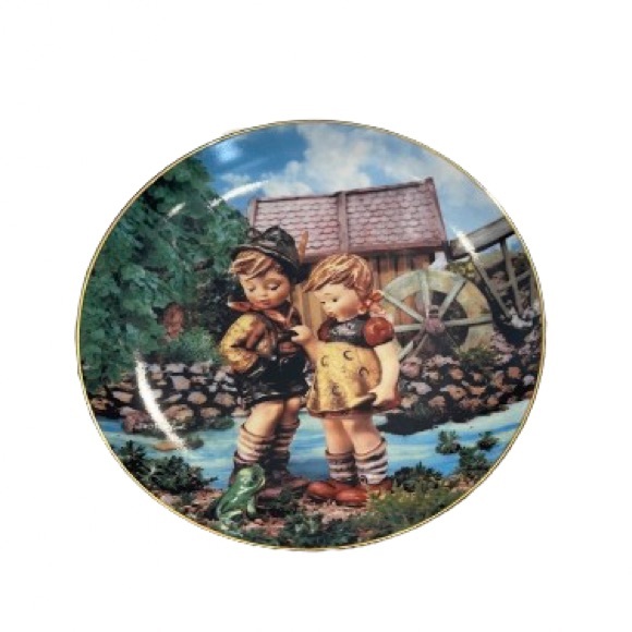 Danbury Mint 1992 Collector's Hummel Plate HELLO DOWN THERE Little‎ Companions - Picture 3 of 6
